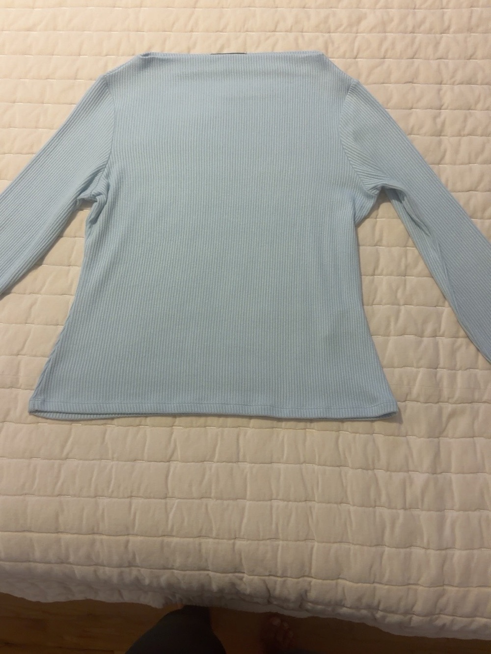 Banana Republic Women’s Ribbed Long Sleeve Top Size M Light Blue